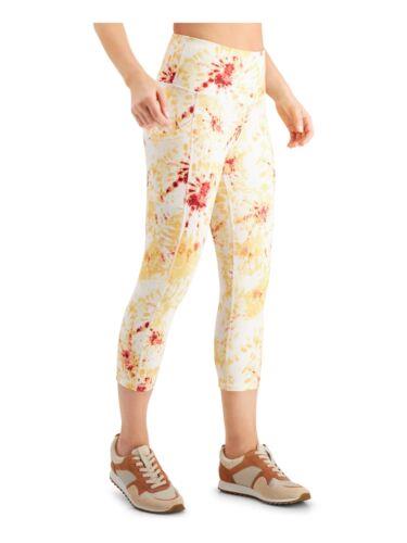 IDEOLOGY Womens Yellow Moisture Wicking Upf50 Flat Seems High Waist Leggings XS レディース