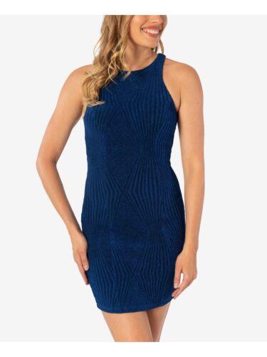 SPEECHLESS Womens Blue Sleeveless Above The Knee Sheath Dress Juniors S レディース