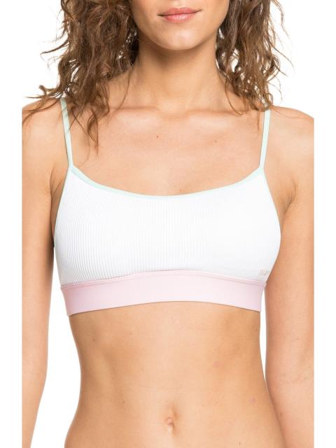 色で選ぶ水着｜ロキシー ROXY Women's White Bralette Ribbed Pastel Surf Swimsuit Top XS レデ...