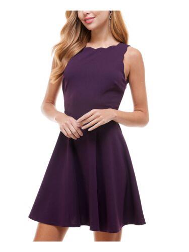 Adrianna Papell CITY STUDIO Womens Purple Sleeveless Short Party Fit + Flare Dress Juniors 9 レディース