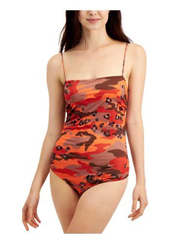 ゲス GUESS Womens Orange Camouflage Bodysuit M レディース