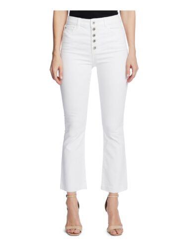 CECE Womens White Zippered Button Fly Hem Straight leg Jeans 31 12 レディース