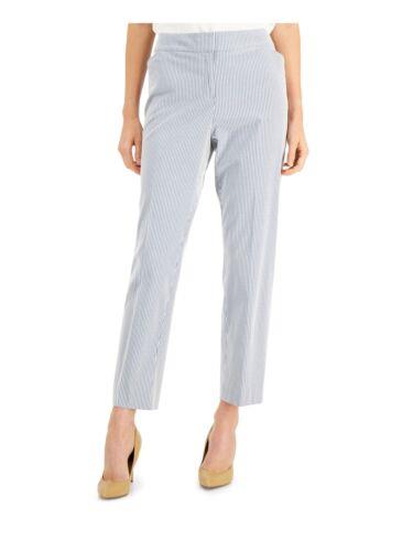 KASPER Womens Light Blue Ankle Length Slit Cuffs Straight leg Pants 10 レディース