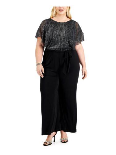 CONNECTED APPAREL Womens Flutter Sleeve Wear To Work Wide Leg Jumpsuit レディース