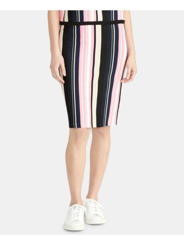 レイチェルロイ RACHEL ROY Womens Pink Striped Below The Knee Pencil Skirt Size: M レディース