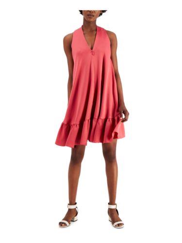 テイラー TAYLOR Womens Coral Sleeveless V Neck Short Party Trapeze Dress 16 レディース