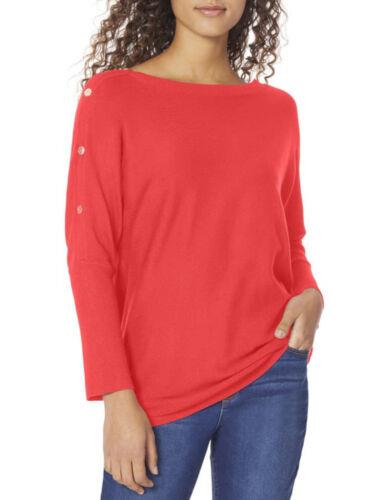 硼󥺥˥塼衼 JONES NEW YORK Womens Red Long Sleeve Boat Neck Wear To Work Sweater L ǥ