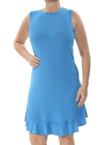 サンクチュアリ SANCTUARY Womens Blue Hem Sleeveless Above The Knee Evening A-Line Dress M レディース
