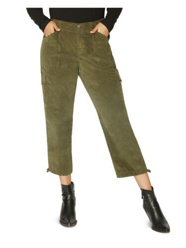 サンクチュアリ SANCTUARY Womens Green Curve Corduroy Crop Wear To Work Cargo Pants Plus 16W レディース