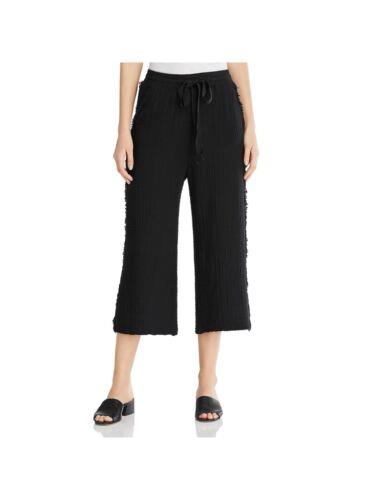 RED HAUTE Womens Black Tie Frayed Gauze Cropped Pants XS レディース