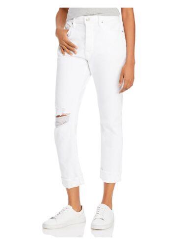 ե졼 FRAME Womens White Distressed Pocketed Straight leg Jeans 29 ǥ