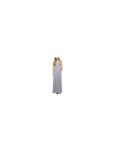 PAPELL STUDIO Womens Gray Lined Sleeveless Full-Length Formal Gown Dress 16 レディース