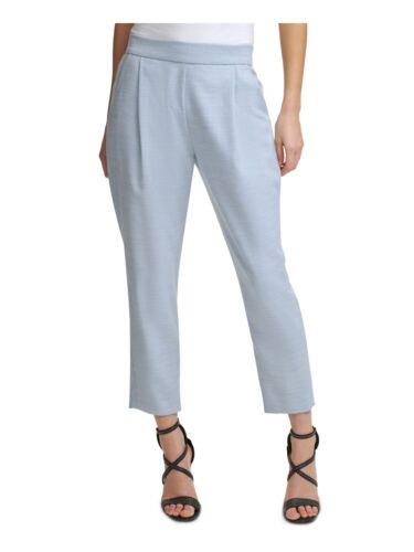 ディーケーエヌワイ DKNY Womens Stretch Pocketed Pleated Elastic Back Waist Ankle Wear To Work Pants レディース