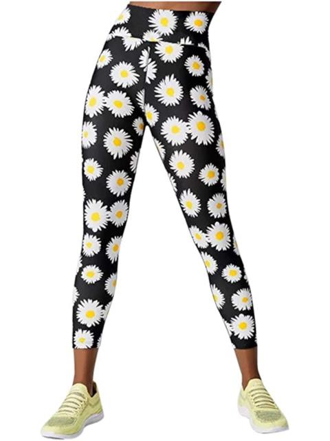 YEAR OF OURS Womens Black Floral Cropped Leggings XS fB[X