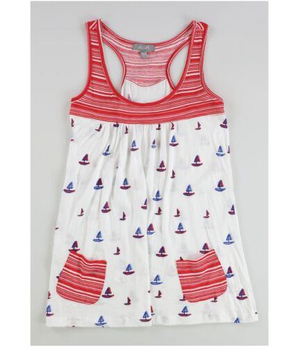 dELiA*s Womens Boats and Stripes Print Racerback Tank Top white XS レディース