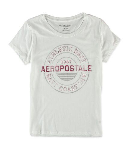 Aeropostale Womens Faded Logo Graphic T-Shirt White X-Small ǥ