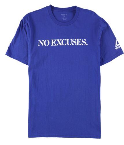 リーボック Reebok Mens No Excuses Graphic T-Shirt Blue Medium メンズ