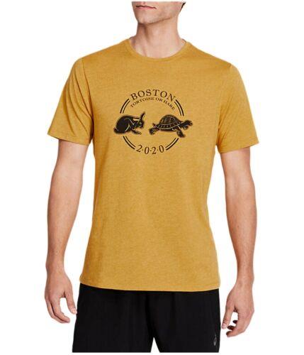 アシックス ASICS Mens Boston Tortoise or Hare 2020 Graphic T-Shirt Yellow Small メンズ