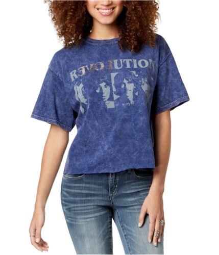 True Vintage Womens Revolution Graphic T-Shirt Blue Small レディース