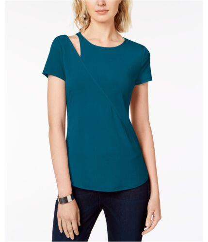 I-N-C Womens Cutout Shoulder Basic T-Shirt レディース