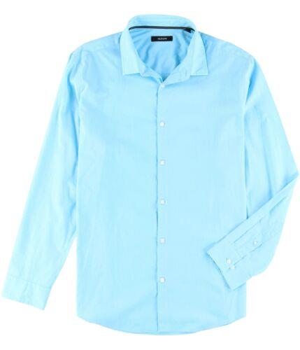 Alfani Mens Pinstripe Button Up Shirt Blue XX-Large メンズ