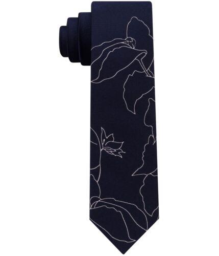 カルバン・クライン ネクタイ カルバンクライン Calvin Klein Mens Statement Iris Self-tied Necktie Blue One Size メンズ