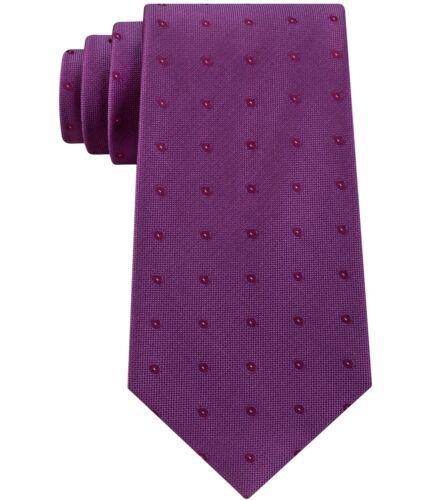 カルバンクライン Calvin Klein Mens New Reflection Dot Self-tied Necktie Purple One Size メンズ