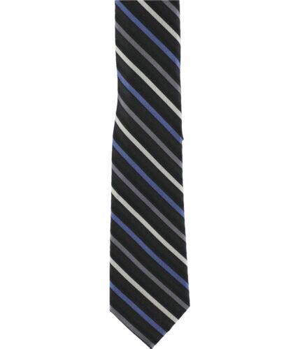 カルバンクライン Calvin Klein Mens Stripe Self-tied Necktie Black One Size メンズ