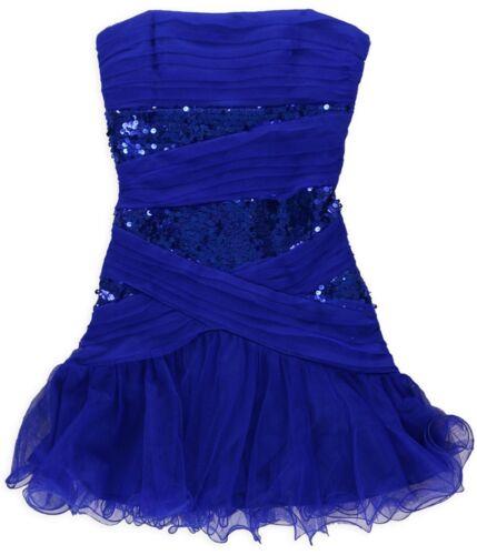 Roberta Womens Sequined Party Gown Dress Blue 3 レディース