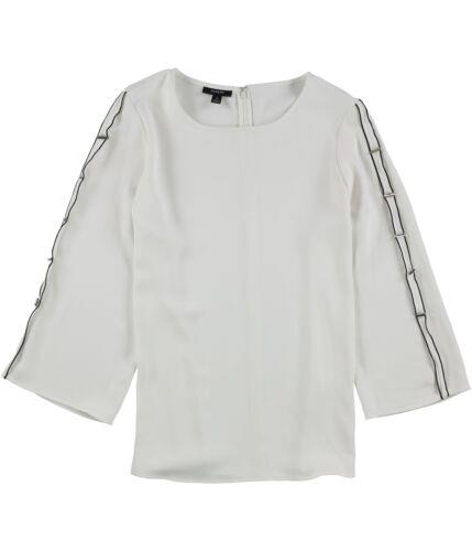 Alfani Womens Embellished Sleeve Pullover Blouse White Large レディース