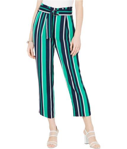 maison Jules Womens Striped Belted Culotte Pants Green 12 ǥ