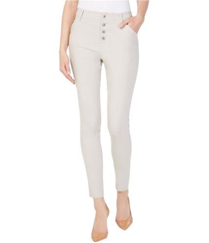 I-N-C Womens Exposed Button Casual Trouser Pants Beige 10 ǥ