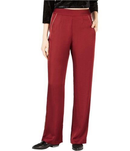 Leyden Womens Piped Casual Wide Leg Pants Red Small ǥ