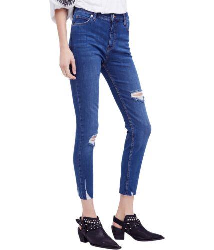 フリーピーポー Free People Womens Ripped Raw Hem Skinny Fit Jeans レディース