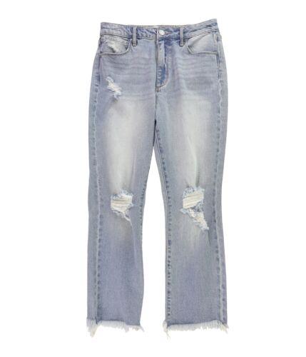 アーティクルズオブソサエティー Articles of Society Womens Frayed Hem Straight Leg Jeans Blue 26 レディース