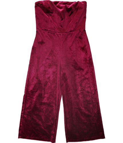 롼 Lucy Paris Womens Strapless Velvet Jumpsuit ǥ