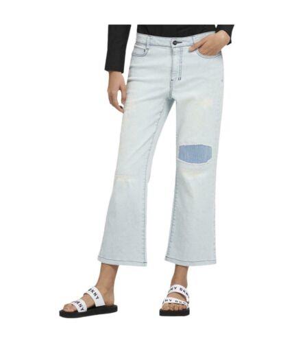 ǥ̥磻 DKNY Womens Patched Distressed Flared Jeans Blue 29 ǥ