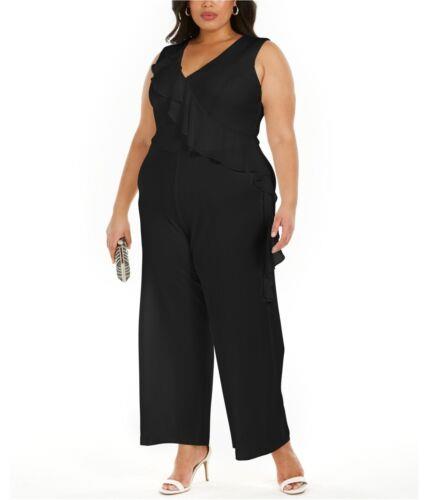 Connected Womens Ruffled Wide Leg Jumpsuit ǥ