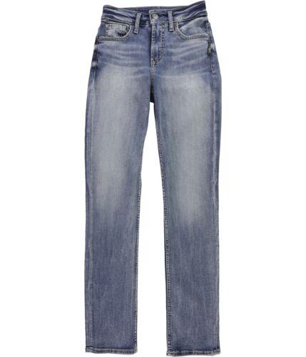 Silver Jeans Womens Avery Straight Leg Jeans Blue 25 ǥ