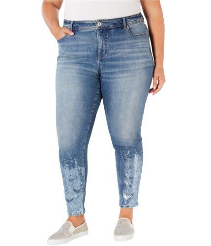 I-N-C Womens Foil Hem Skinny Fit Jeans ǥ