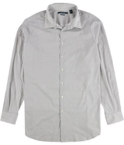 ペリーエリス Perry Ellis Mens Mini Dot Button Up Shirt White 2XLT メンズ