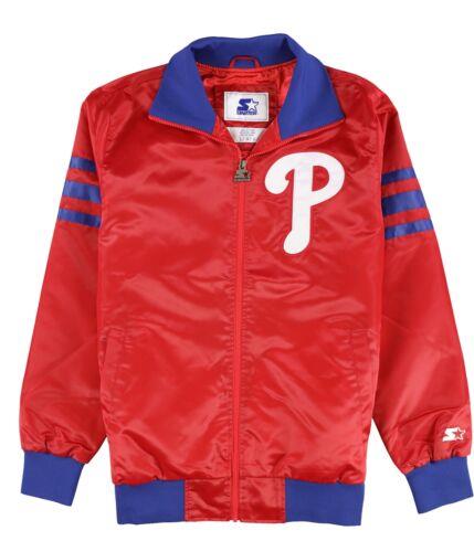 STARTER Mens Philadelphia Phillies Bomber Jacket Red Large メンズ