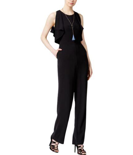 쥤 Rachel Roy Womens Ruffled Jumpsuit Black 6 ǥ