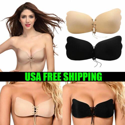 Angel Goddess Silicone Push-Up Backless Strapless Self Adhesive Gel Magic Stick Invisible Bra レディース