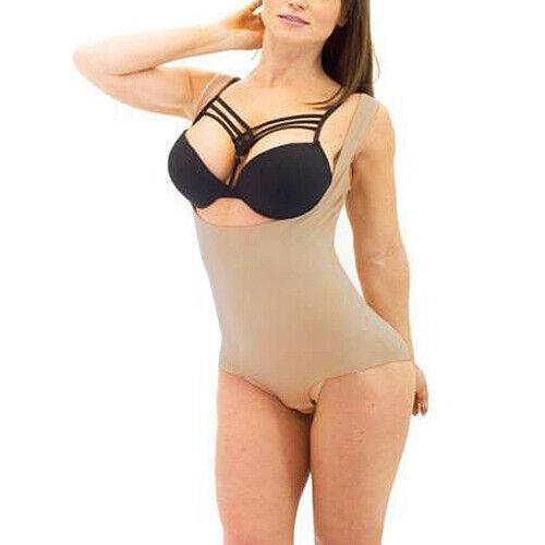 Fullness Women 039 s Waist Tummy Slimming Cincher Shapewear Beige Leotard Bodysuit - L レディース