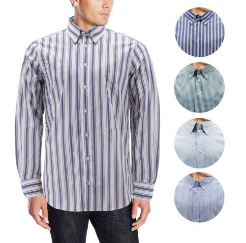 vkwear Men's Slim Fit Long Sleeve Button Down Collar Patterned Classic Dress Shirt メンズ
