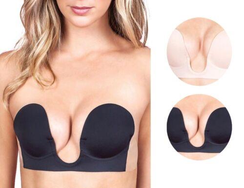 Fullness Backless Strapless Self Adhesive Push-Up V-Bra 7008 レディース