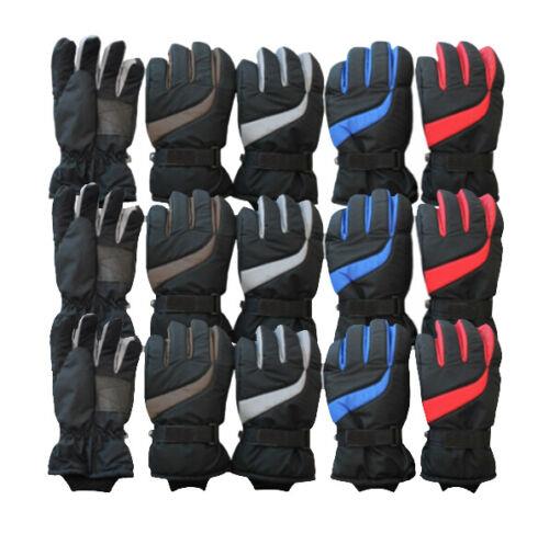 Solid Wing ソリッド Men's Warm Waterproof Fleece Lined Secure Strap Ski Gloves Pack Of 12 メンズ