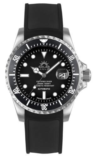 Solar Aqua Men's SA0020.0001 Deep Bay 45mm Black Dial Automatic Watch メンズ