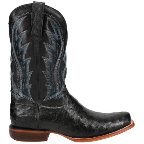 ǥ Durango FullQuill Midnight 12 Inch Ostrich Square Toe Cowboy Mens Size 8 W Casu 